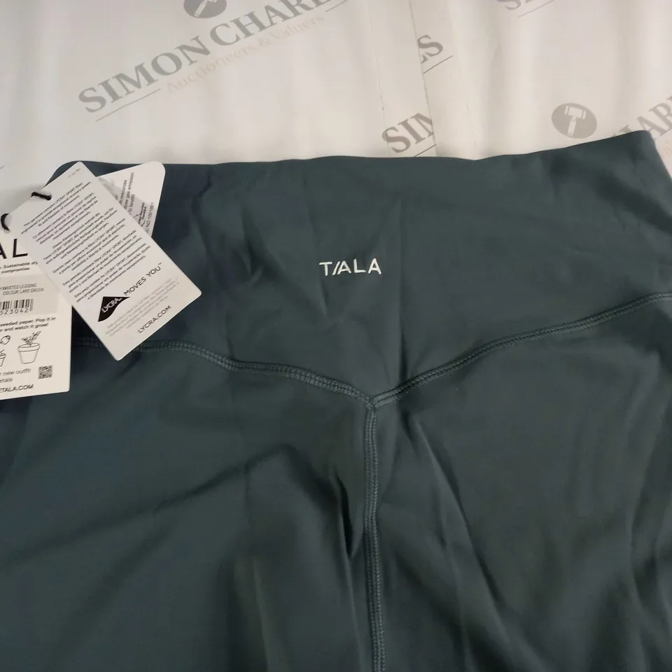 TALA HIGH WAISTED LEGGINGS IN LAKE GREEN - LARGE