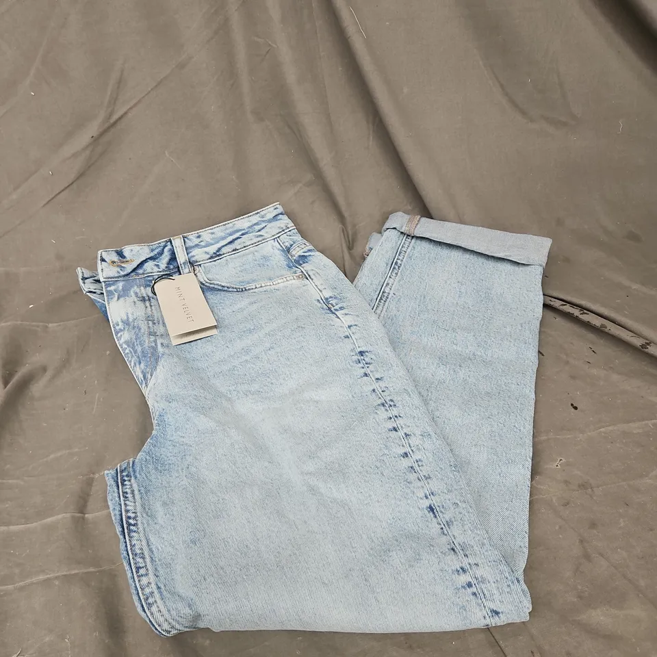 MINT VELVET TURN UP SLIM JEANS IN LIGHT INDIGO SIZE 10R