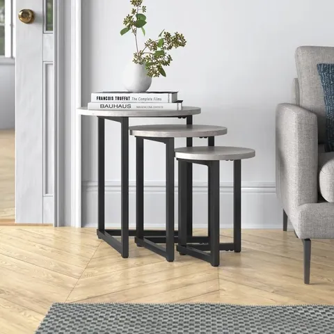 BOXED ALFONZO 3 PIECE NEST OF TABLES