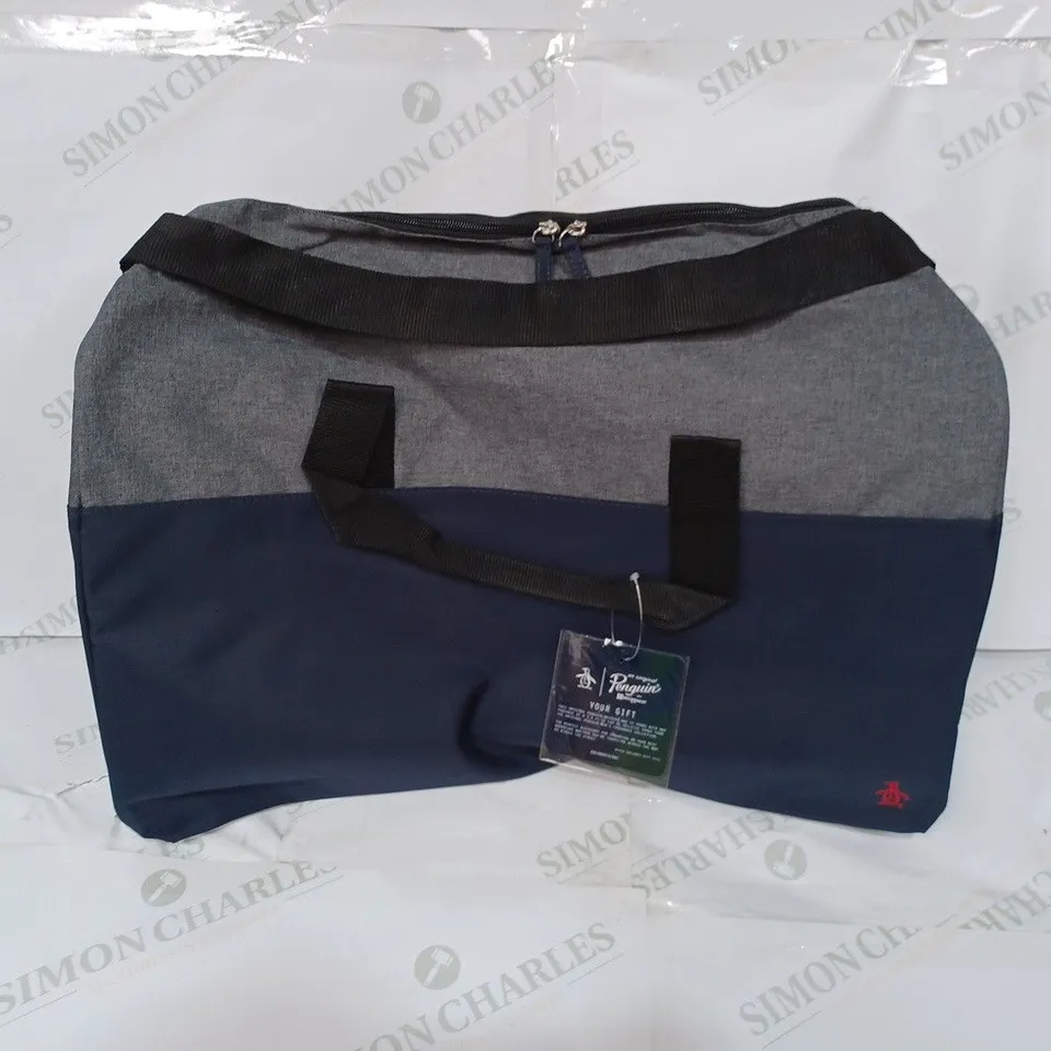 PENGUIN MENS TRAVEL BAG NAVY/GREY