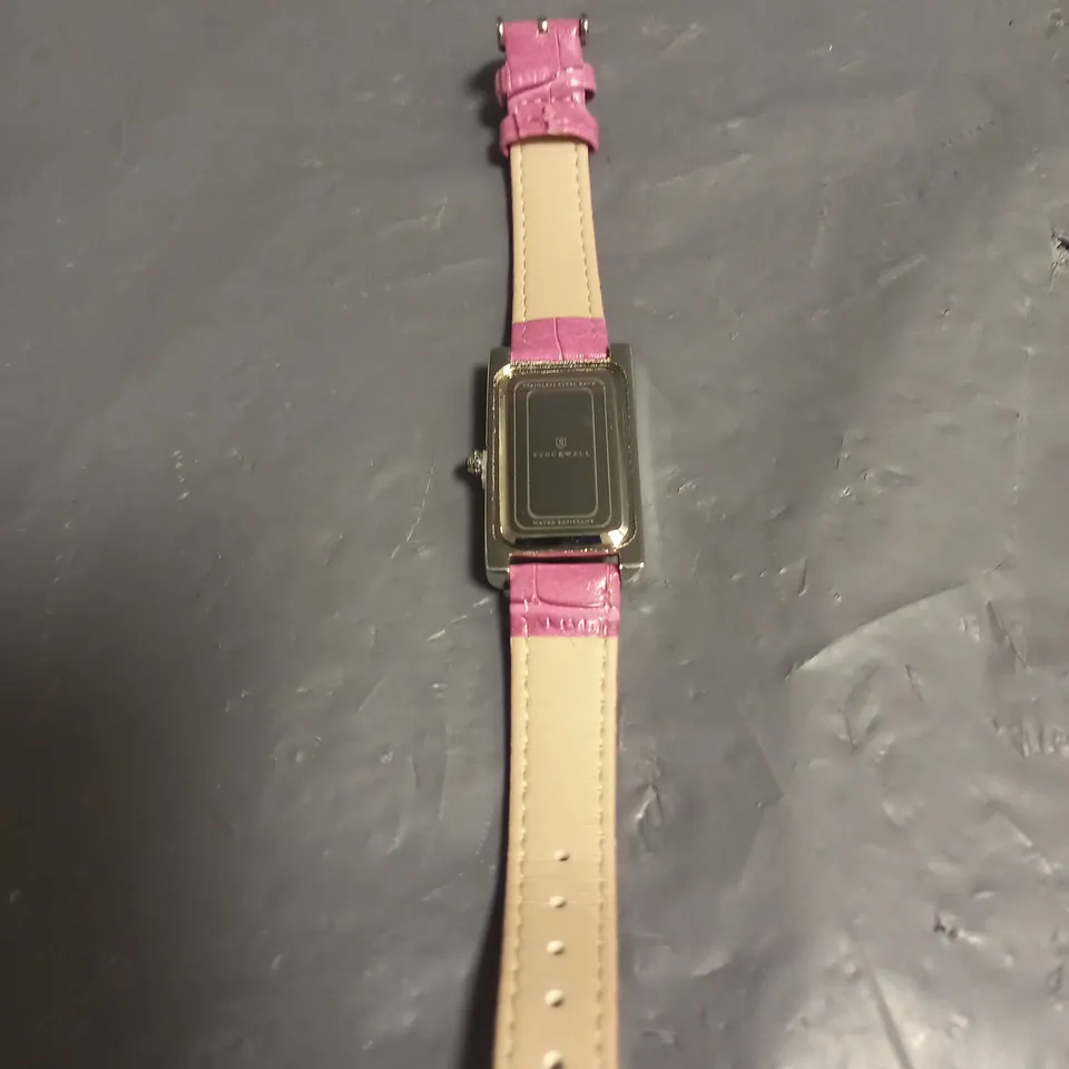 LADIES STOCKWELL WATCH TEXTURED DIAL WITH SUB DIAL MINUTE LEATHER STRAP