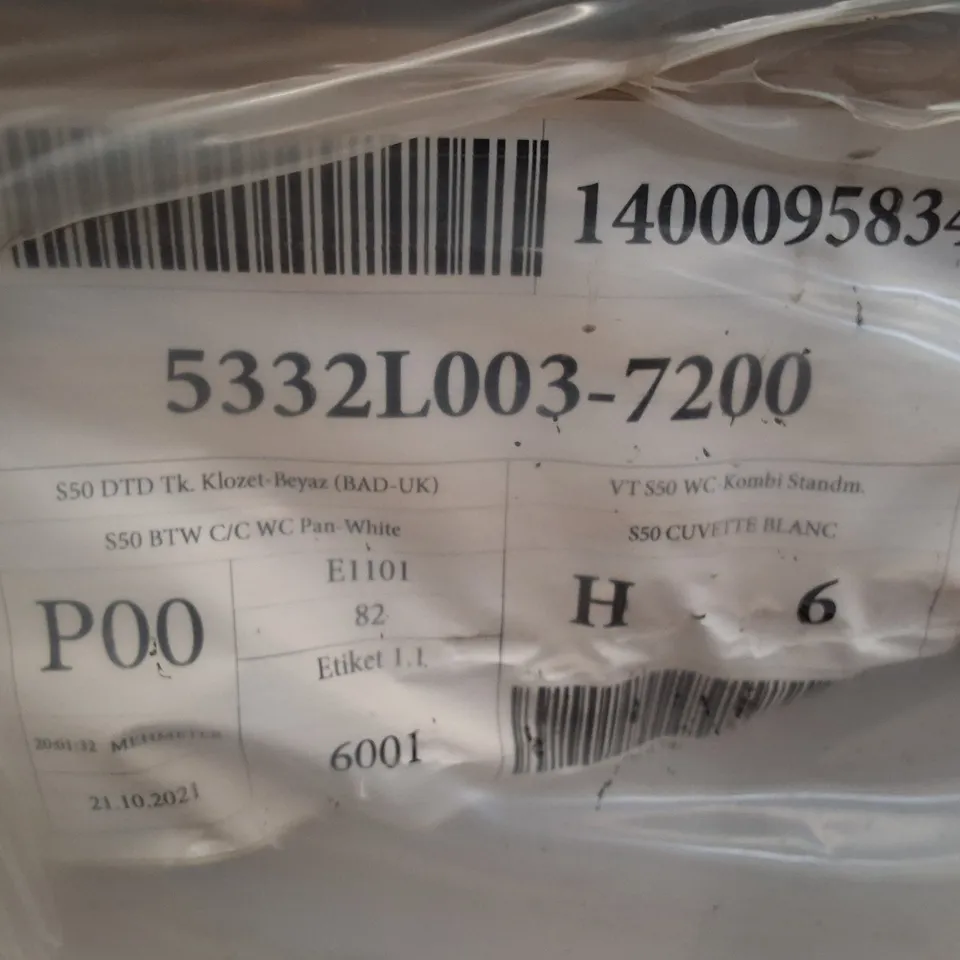 PALLET CONTAINING APPROXIMATELY 6 VITRA
S50 CLOSE COUPLED FULLY BACK TO WALL TOILET PAN
