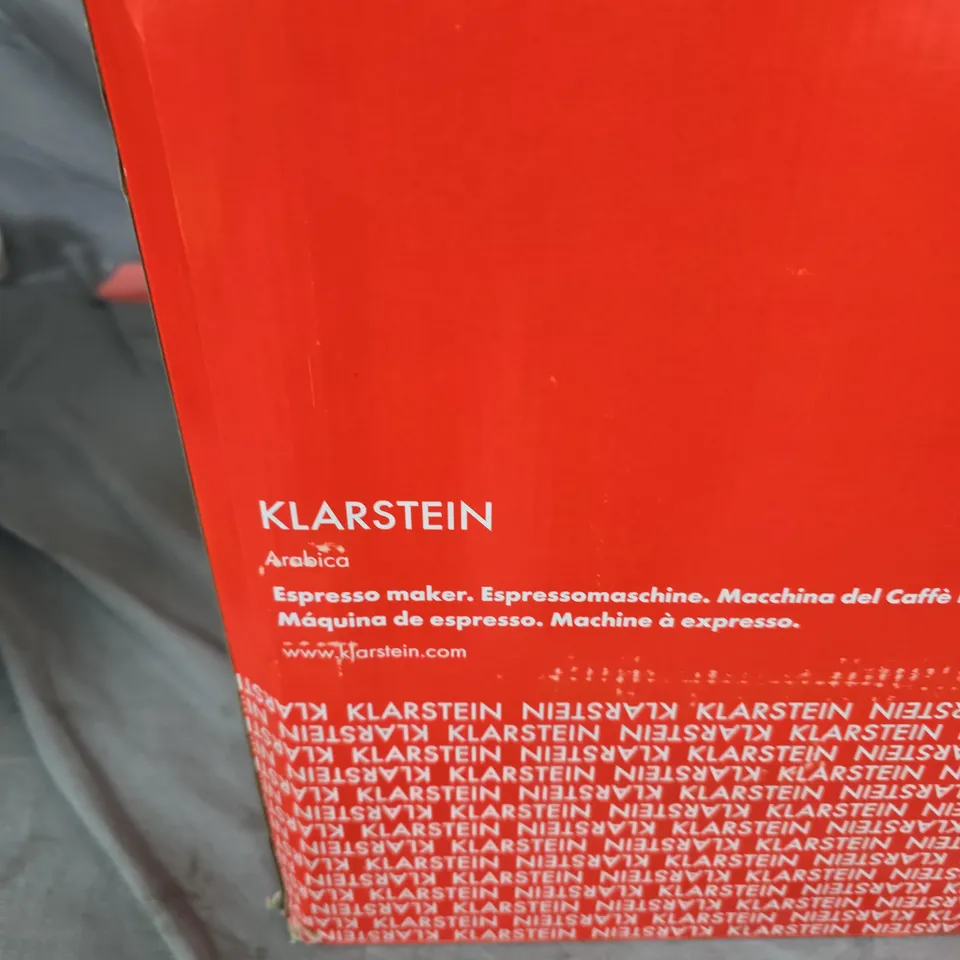 KLARSTEIN ARABICA ESPRESSO MAKER – BOXED