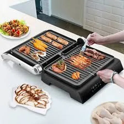 BOXED COSTWAY 3-IN-1 ELECTRIC PANINI PRESS GRILL 1200W SANDWICH MAKER NONSTICK 5 COOKING MODES