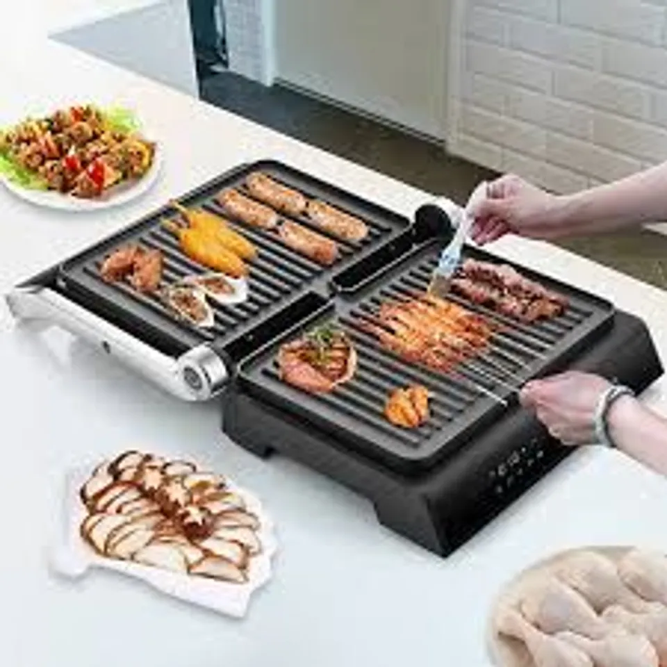 BOXED COSTWAY 3-IN-1 ELECTRIC PANINI PRESS GRILL 1200W SANDWICH MAKER NONSTICK 5 COOKING MODES
