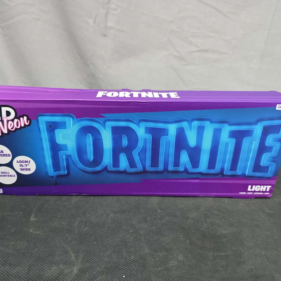 FORTNITE LED NEON LIGHT – USB-POWERED WALL-MOUNTABLE SIGN (BOXED)