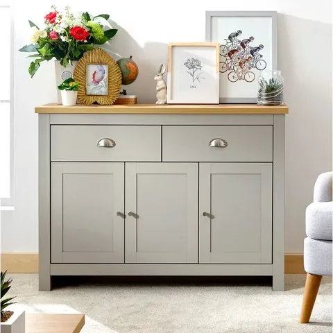 BOXED LORETTA 111.7cm SIDEBOARD - GREY (2 BOXES)