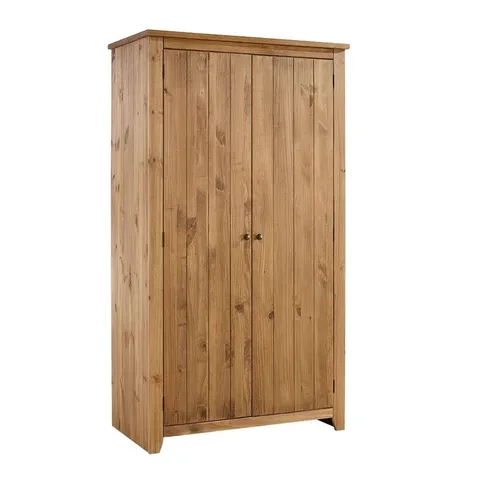 BOXED THROOP 2 DOOR WOOD WARDROBE (2 BOXES)
