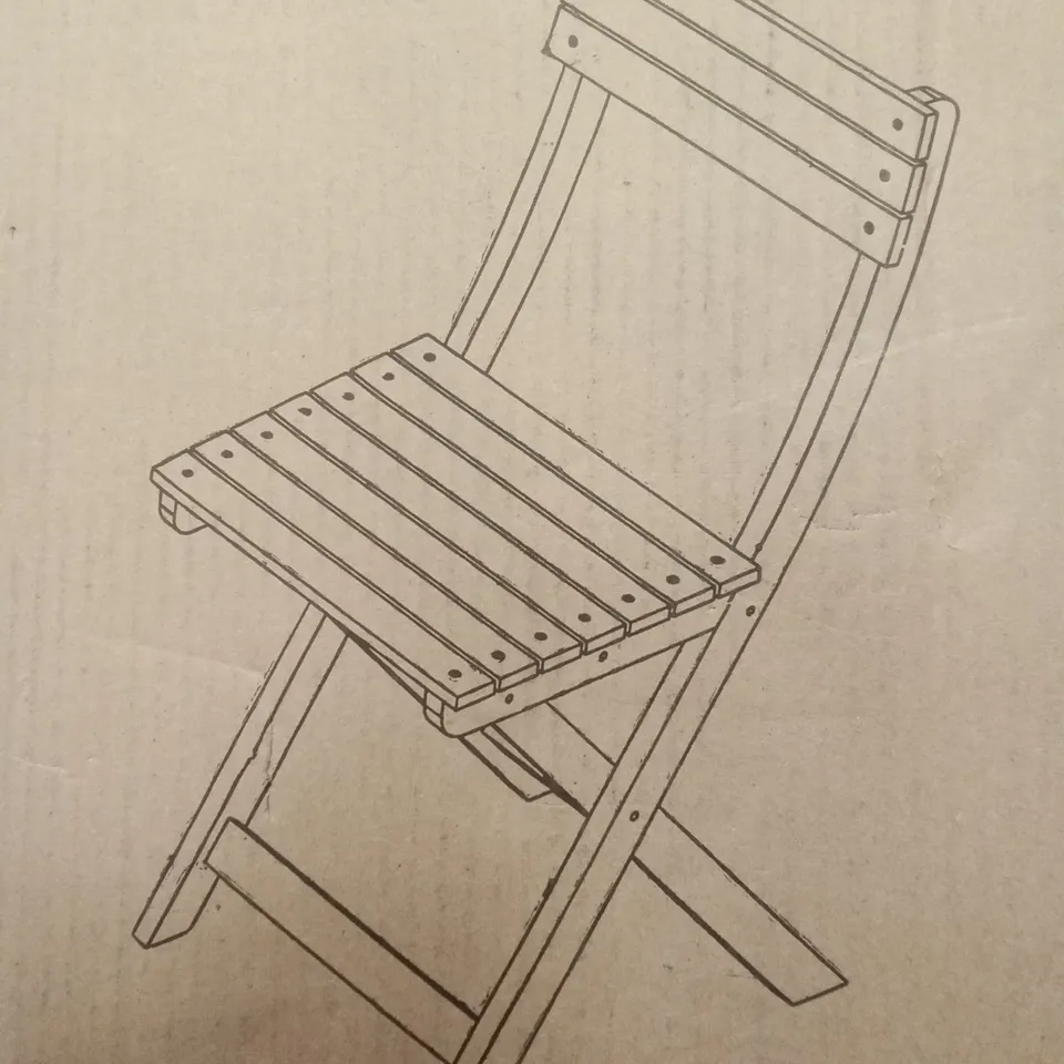 GOODHOME VIRGINIA FOLDING WOODEN CHAIR 
