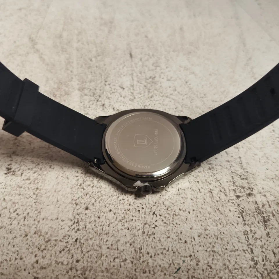 LOUIS LACOMBE WRISTWATCH – BLUE DIAL, RUBBER STRAP IN BOX