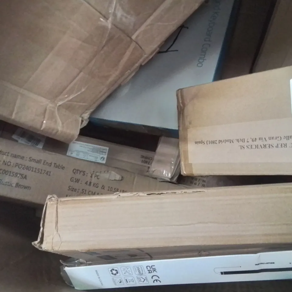 PALLET CONTAINING VARIOUS ASSORTED BOXED HOUSEHOLD ITEMS TO INCLUDE: TOILET SEATS, ELECTRONIC INSECT KILLER,MOBILITY STEP STOOL, AIR FRYER AND LOTS MORE UNMARKED BOXED ITEMS 