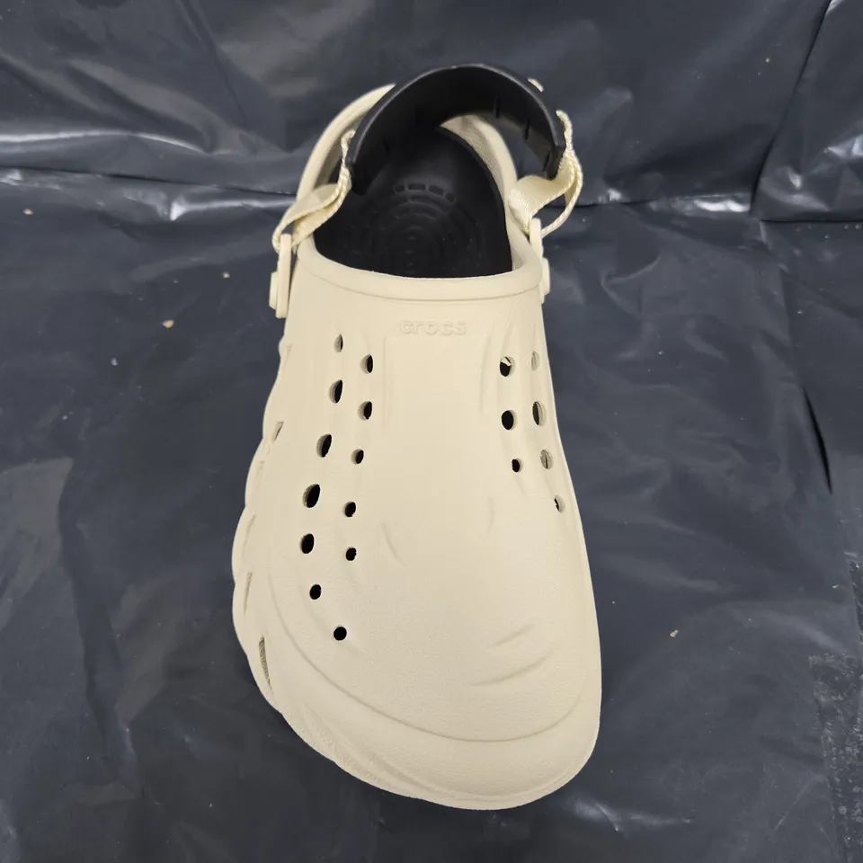 UNBOXED PAIR OF CROCS ECHO CLOG IN BEIGE - UK M7/W8