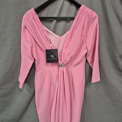 SONIA PENA PINK DRAPED DRESS – WOMEN'S, SIZE 40 (EU 38–52)