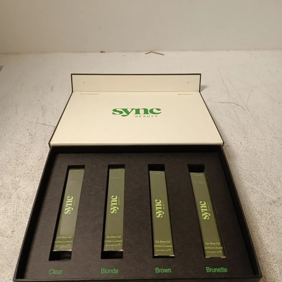 SYNC BEAUTY THE BROW EDIT – SET OF 4 BROW GELS (CLEAR, BLONDE, BROWN, BRUNETTE)