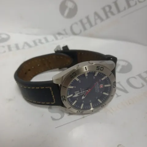 HANOWA GENTS SWISS MILITARY CHAMP LEATHER STRAP WATCH