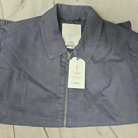 SEASALT CORNWALL MEN'S CHESTEN HARRINGTON JACKET IN NAVY SIZE SMALL