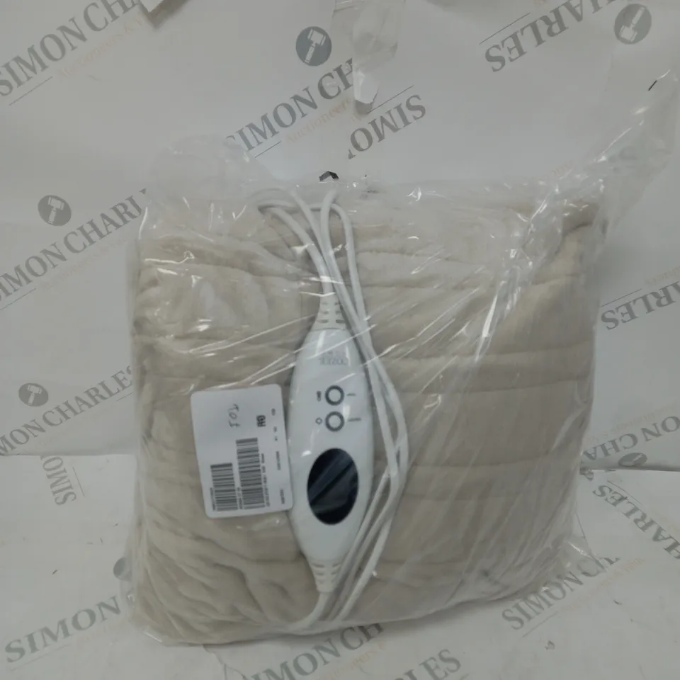 BOXED COZEE HOME VELVETSOFT HEATED THROW IN STONE 