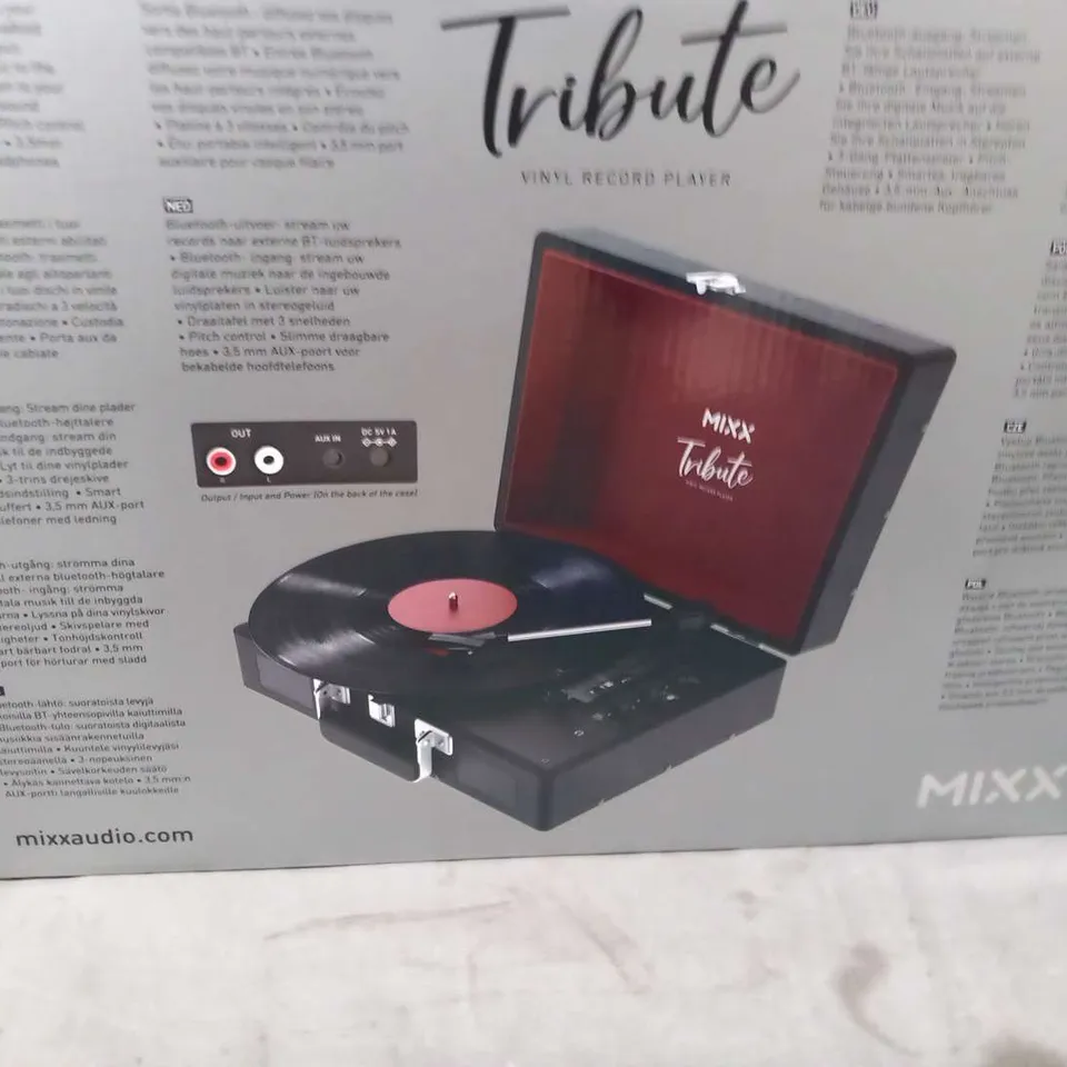 BOXED MIXX TRIBUTE VINYL RECORD PLAYER MTRP-SV-BK-349