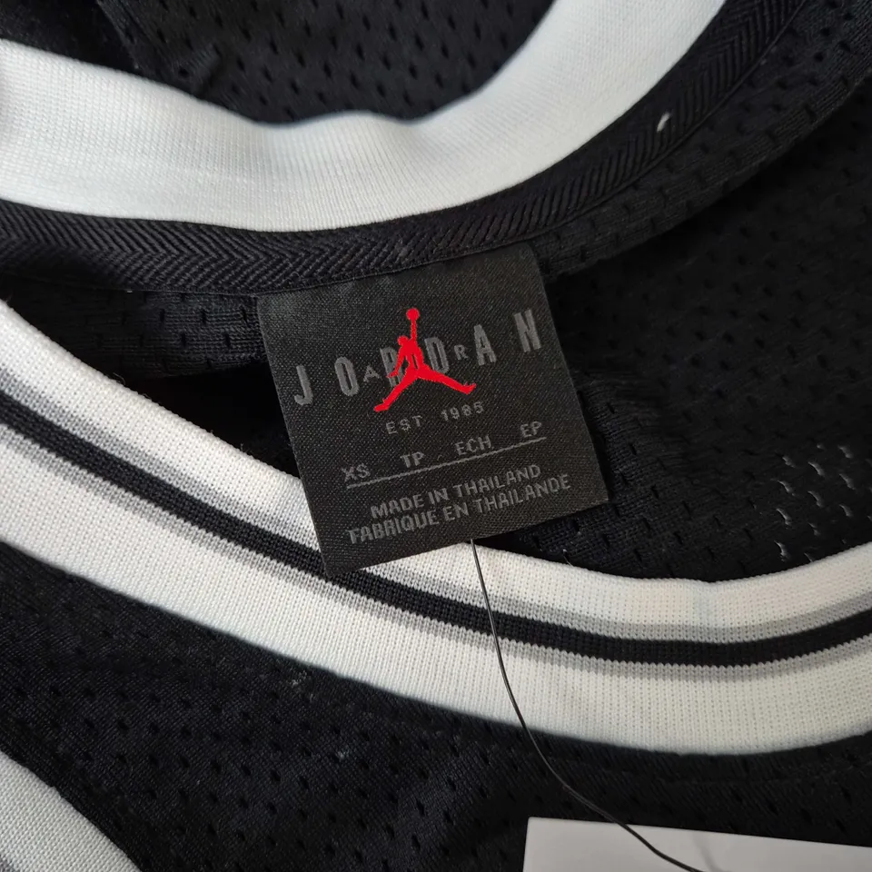 JORDAN BASKETBALL JERSEY – MICHAEL JORDAN 23, BLACK MESH – SIZE XS