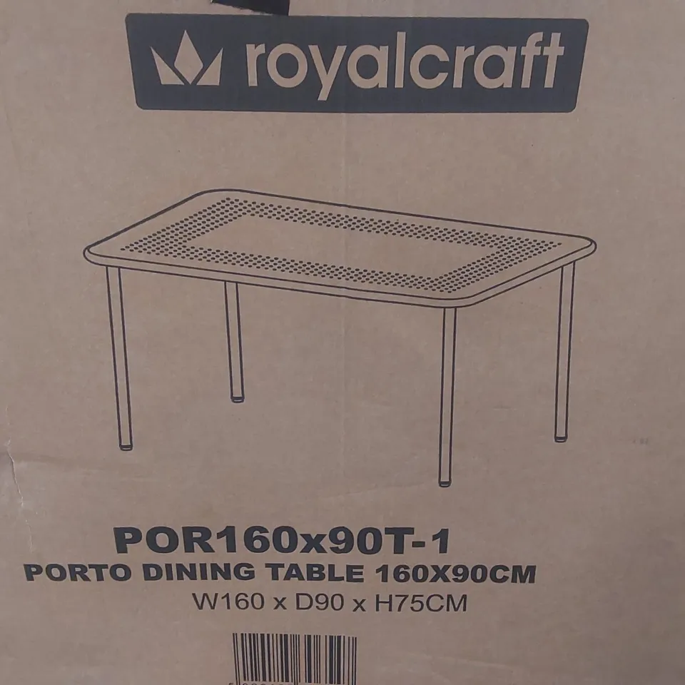 BOXED ROYALCRAFT PORTO DINING TABLE - 160 x 90cm