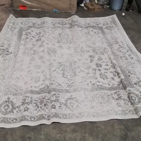 ESPANA HOOKED IVORY RUG APPROXIMATELY 235X235CM