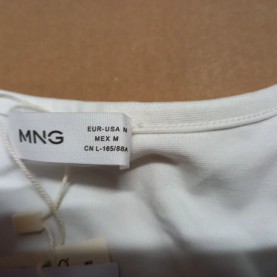 MNG WHITE BLOUSE WITH PUFFED SLEEVE - SIZE M