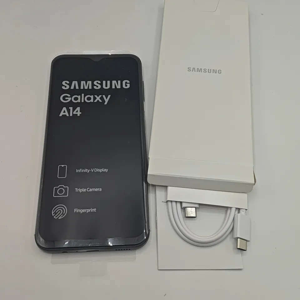 BOXED SAMSUNG GALAXY A14 4/128GB IN BLACK - SM-A145P