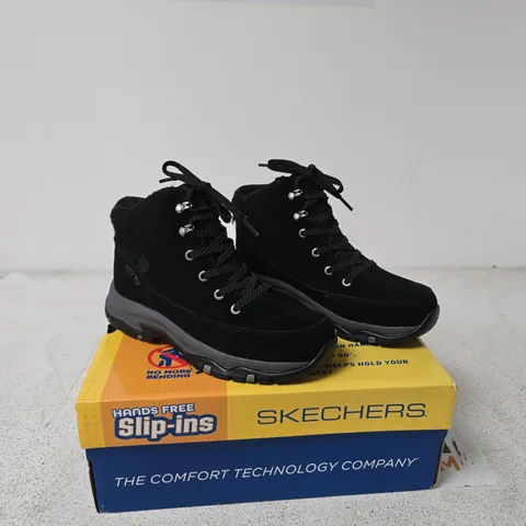 SKECHERS BLACK BOOTS UK 4.5