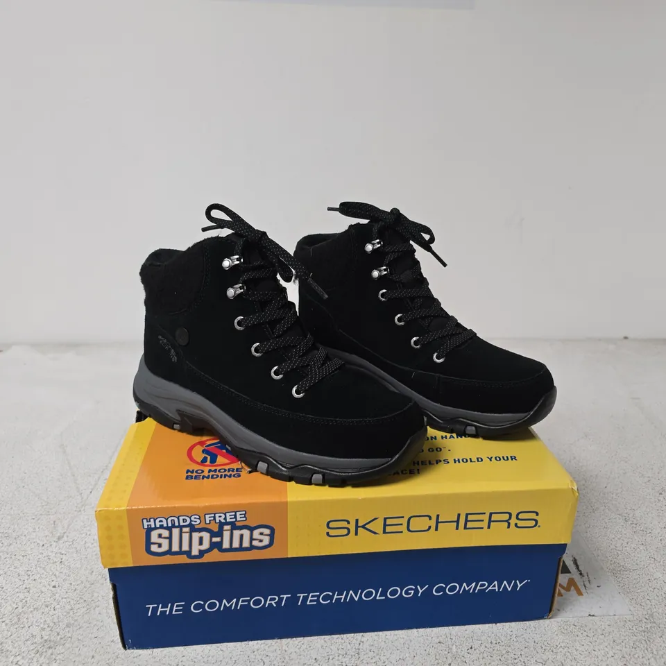 SKECHERS BLACK BOOTS UK 4.5