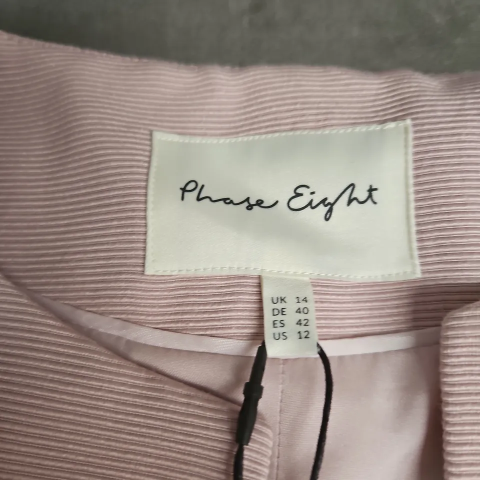 PHASE EIGHT ZOELLE BOW JACKET – PALE PINK, UK14