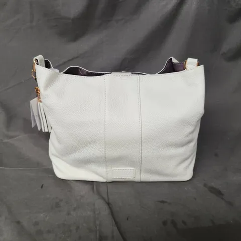POM POM LONDON LAMBETH PLUS OFF WHITE BAG