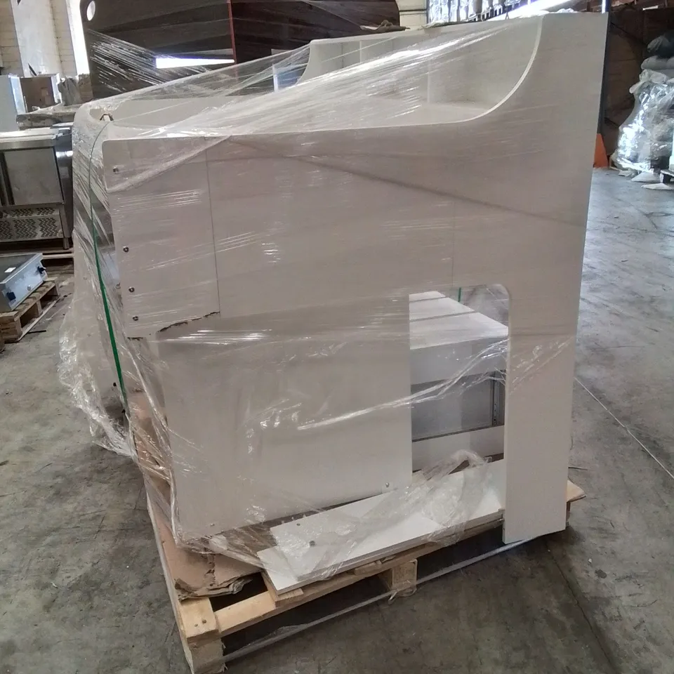 BINNE SINGLE 3 DRAWER BED FRAMES WITH BUILT IN DESK WHITE