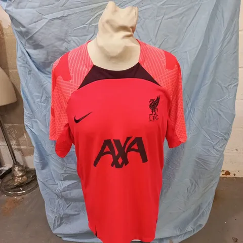 LIVERPOOL FC NIKE FOOTBALL SHIRT – AXA SPONSOR, SLIM FIT, SIZE L