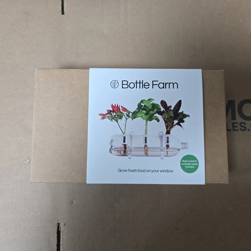 BOTTLE FARM INDOOR WINDOW HERB GARDEN KIT - SEEDS INCLUDED – GROW FRESH HERBS ON YOUR WINDOW