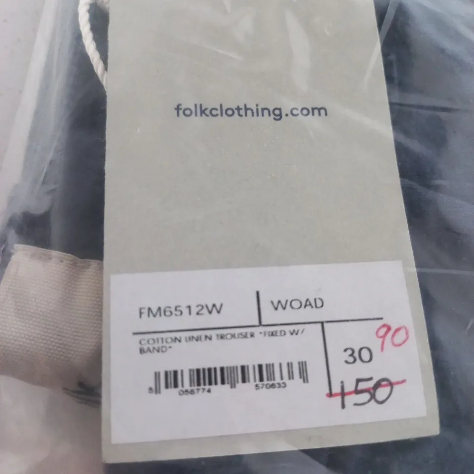 FOLK CLOTHING COTTON-LINEN TROUSERS – SIZE UNSPECIFIED