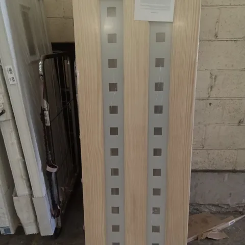 VERTICAL 2 PANEL CLEAR PINE GLAZED INTERNAL DOOR 1981×686MM