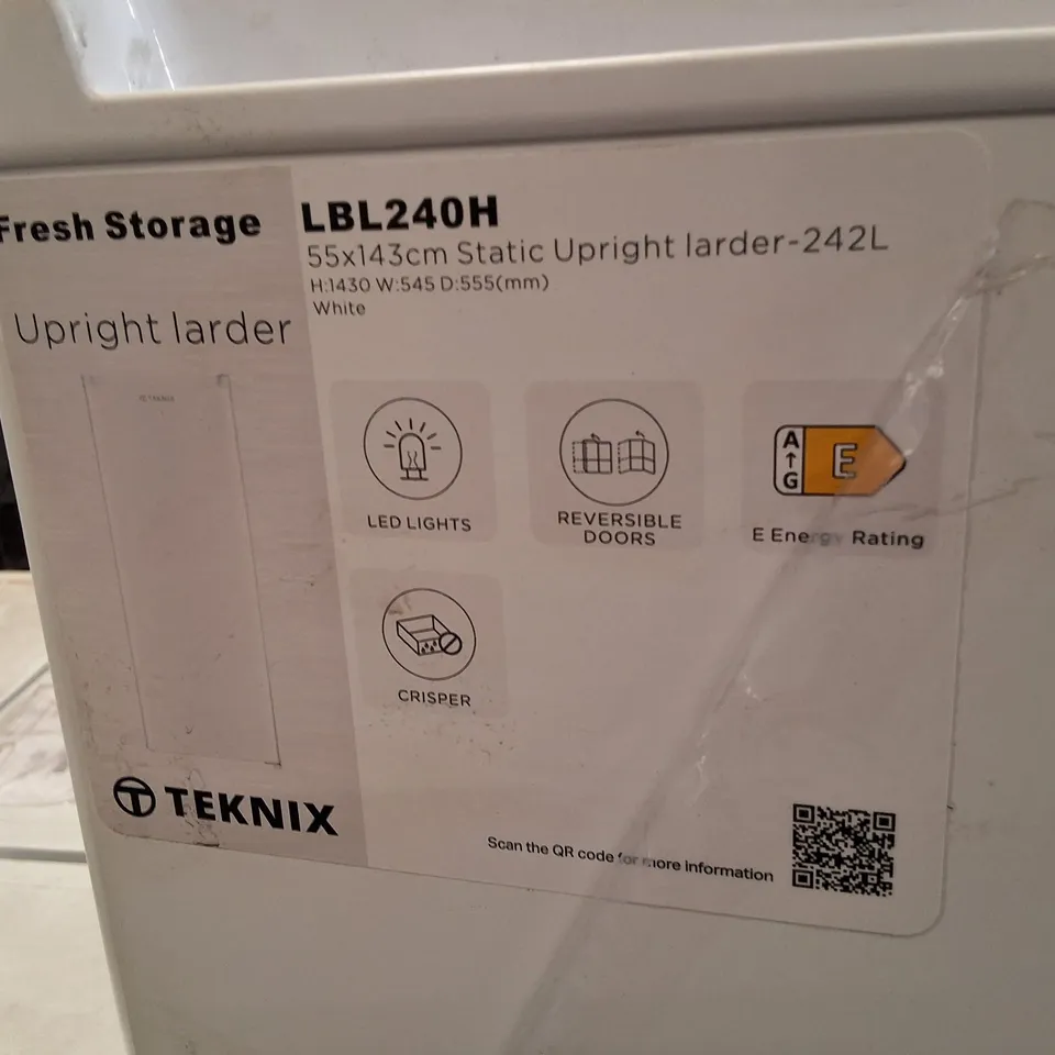 TEKNIX 55×143CM STATIC UPRIGHT LARDER 242L