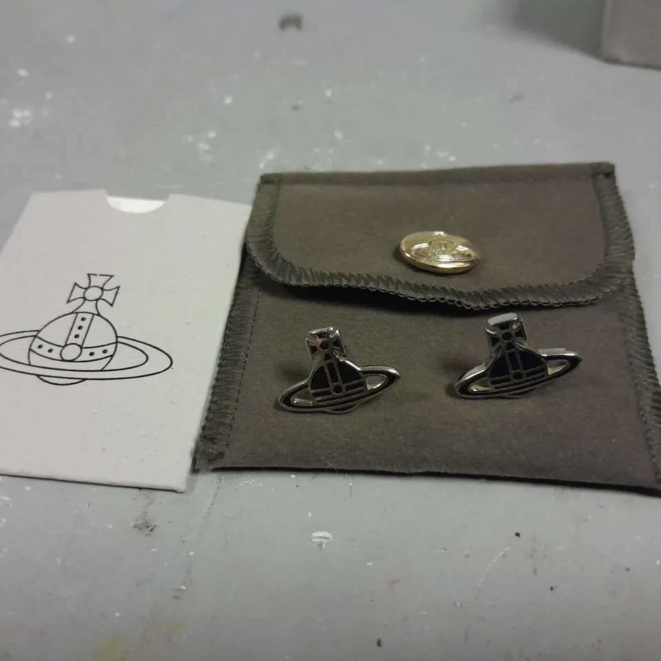 VIVIENNE WESTWOOD LOGO EARRINGS