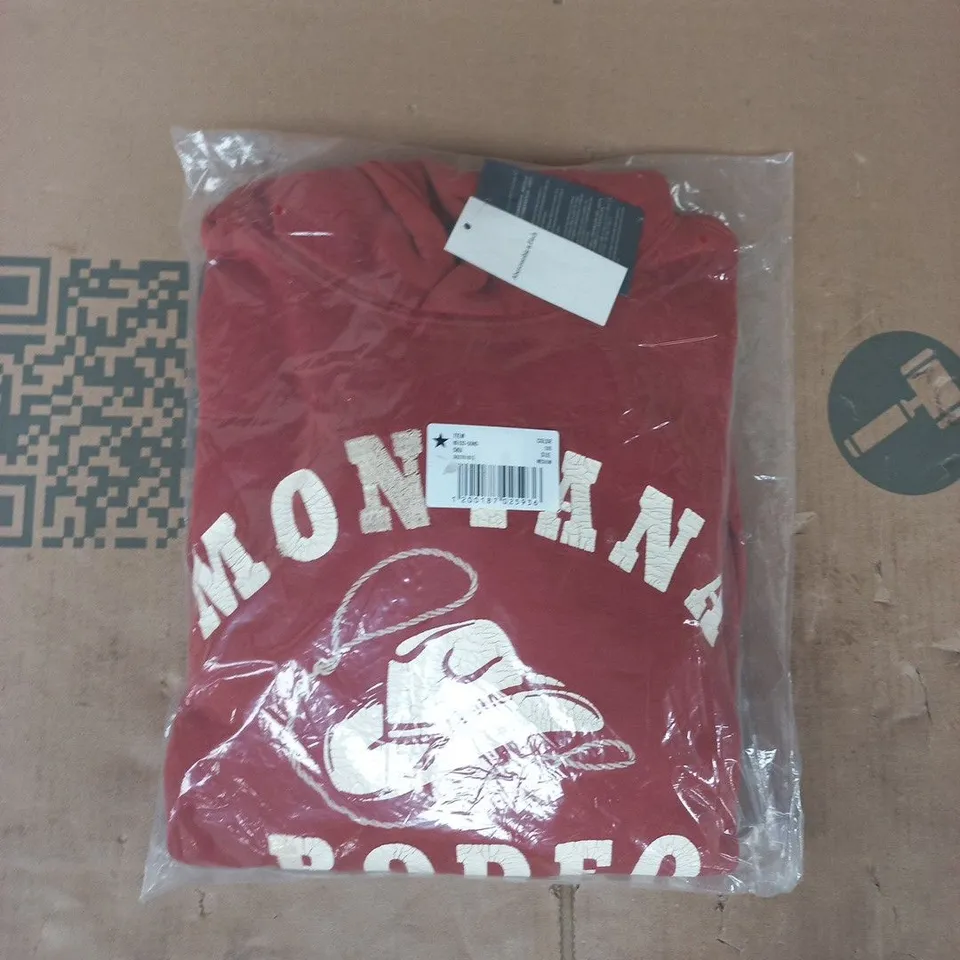 BAGGED ABERCROMBIE & FITCH HOODY IN RUST SIZE MEDIUM