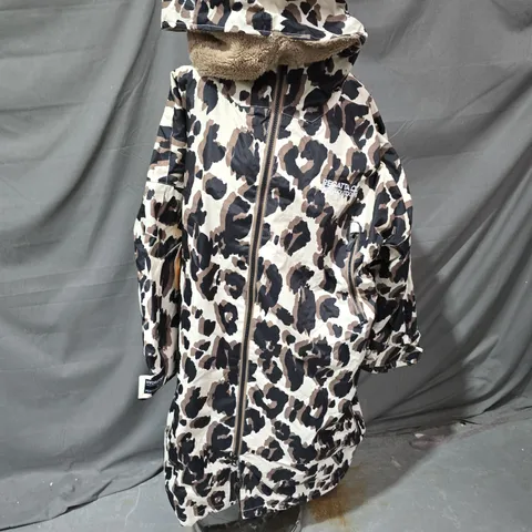 REGATTA GREAT OUTDOORS LEOPARD PRINT HYDRAFORT HOODED JACKET – UK S/M
