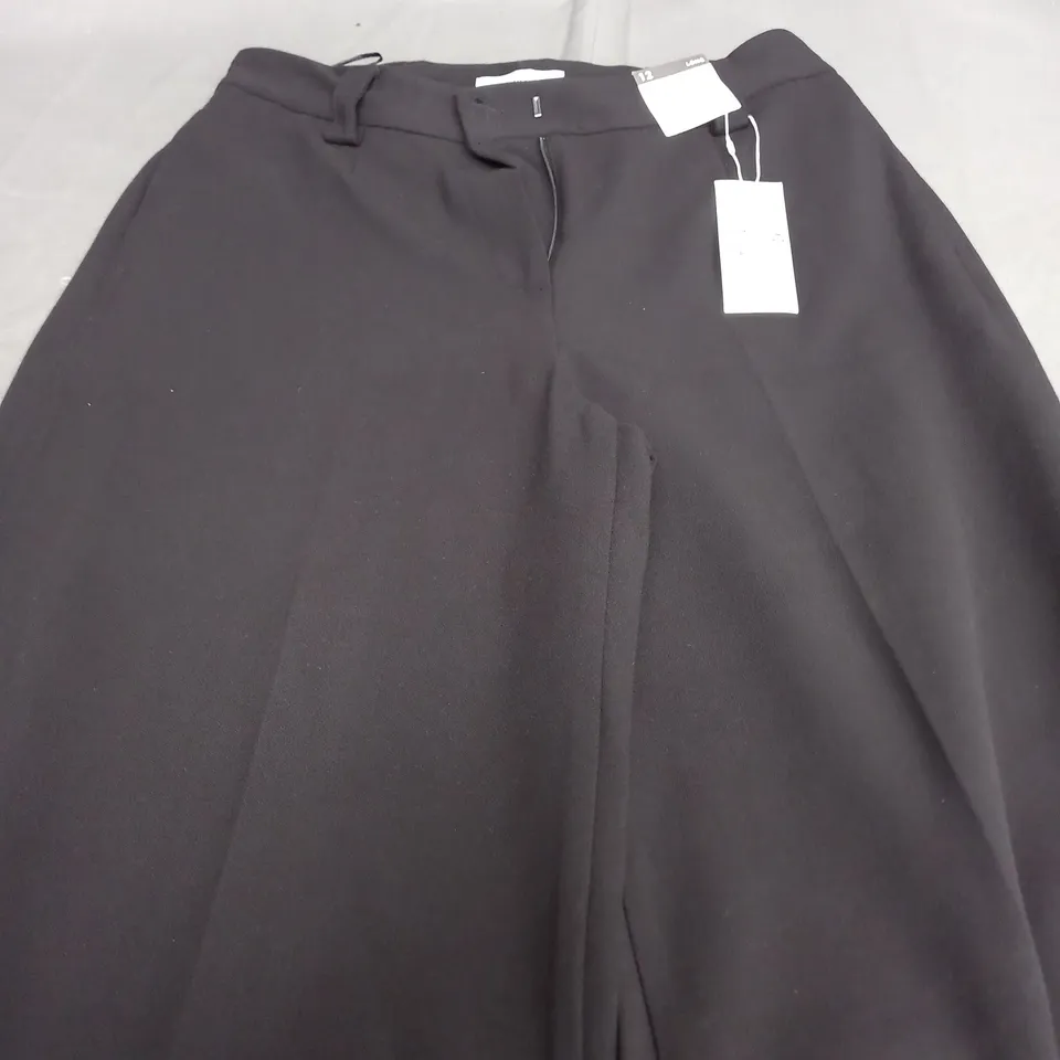 M&S WIDE HIGH RISE LONG TROUSERS - SIZE 12