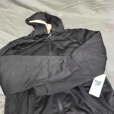 EUROJOY BLACK ZIP HOODIE – SIZE L