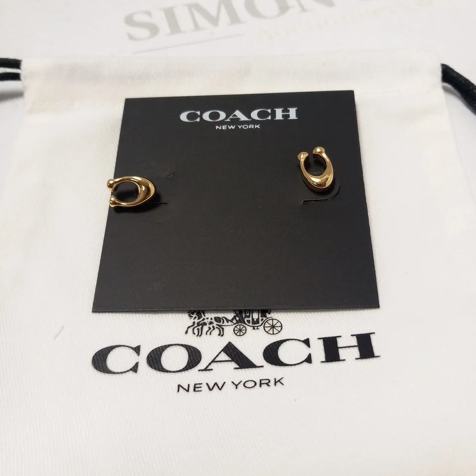 COACH BUBBLE C STUD EARRINGS
