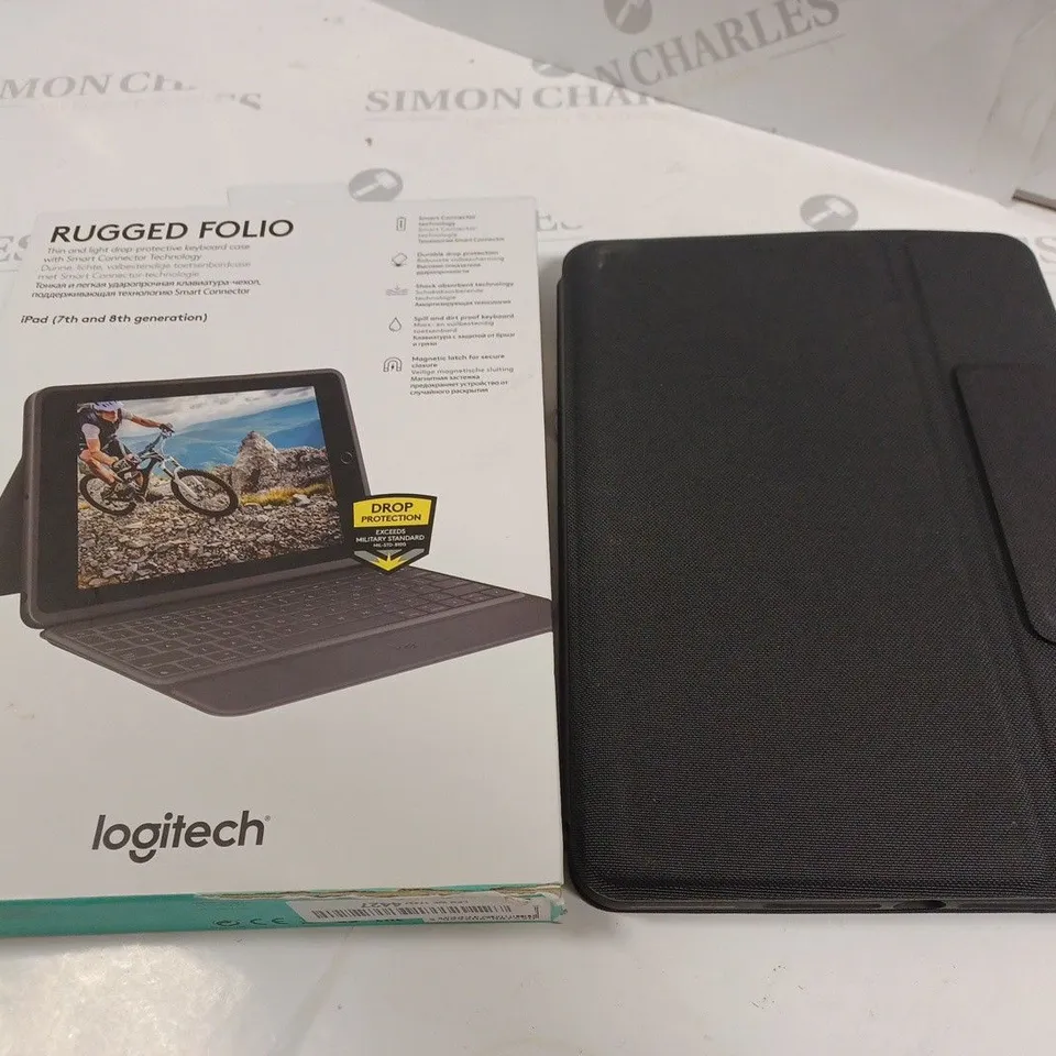 LOGITECH RUGGED FOLIO KEYBOARD CASE FOR IPAD 7TH & 8TH GENERATION