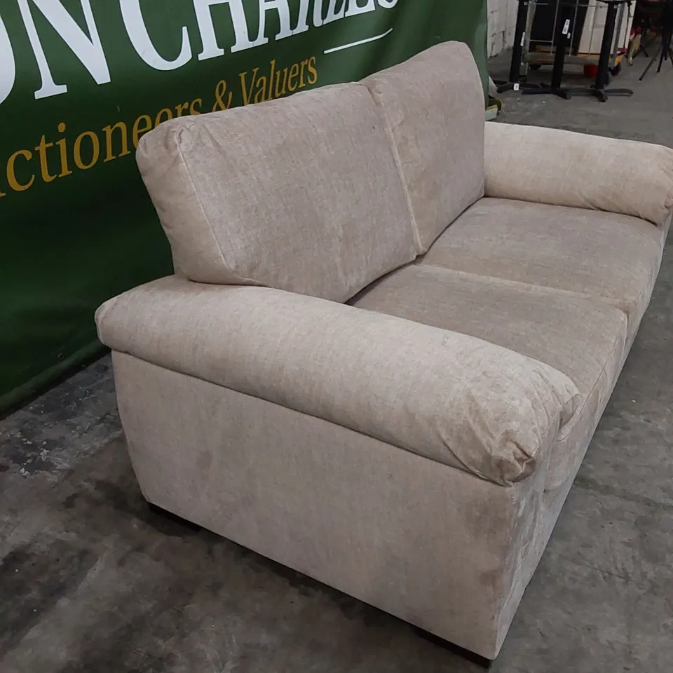 DESIGNER SOFA FABRIC UPHOLSTERED 2 SEATER SOFA