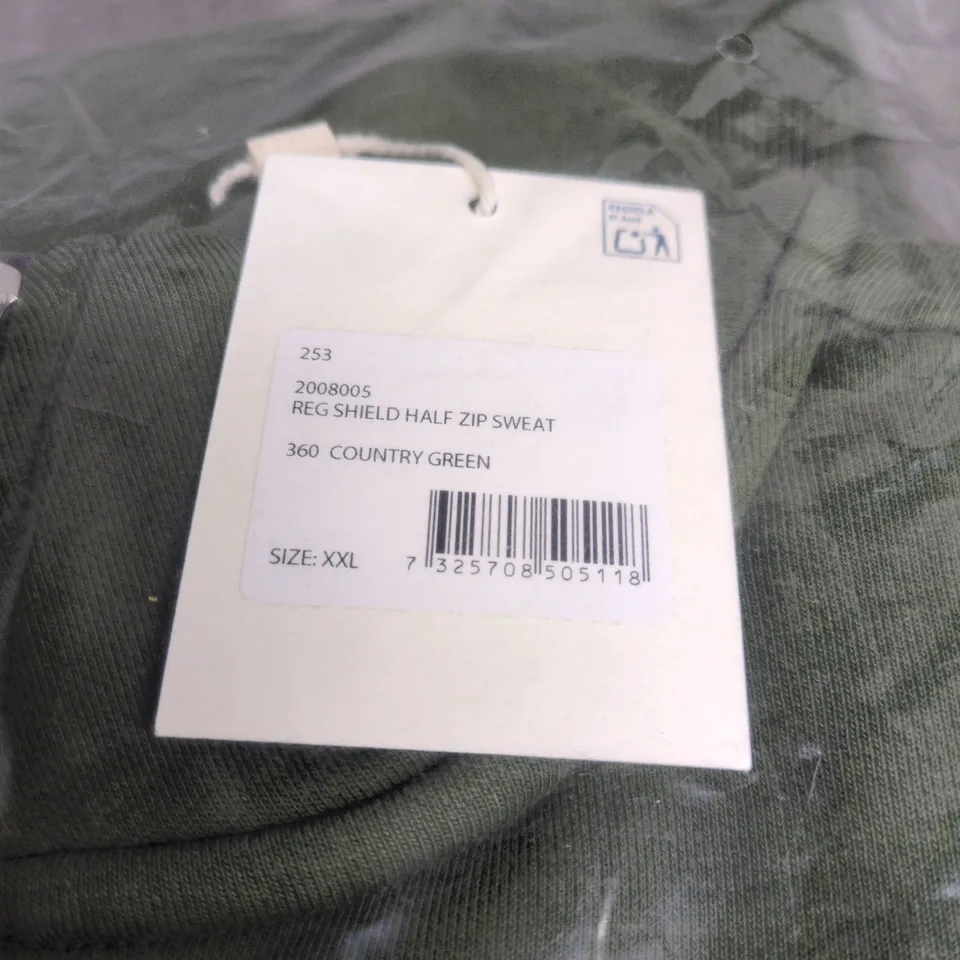 GANT REG SHIELD HALF ZIP SWEAT COUNTRY GREEN XXL BAGGED WITH TAGS
