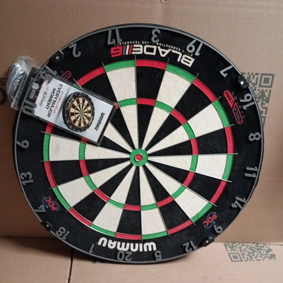 WINMAU BLADE 6 DARTBOARD – TRIPLE CORE CARBON