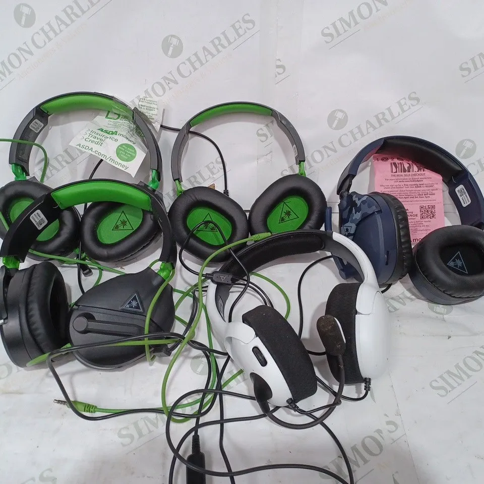 LOT TO CONTAIN 5 X ASSORTED TURTLE BEACH GAMING HEADSETS, MODELS MAY VARY 