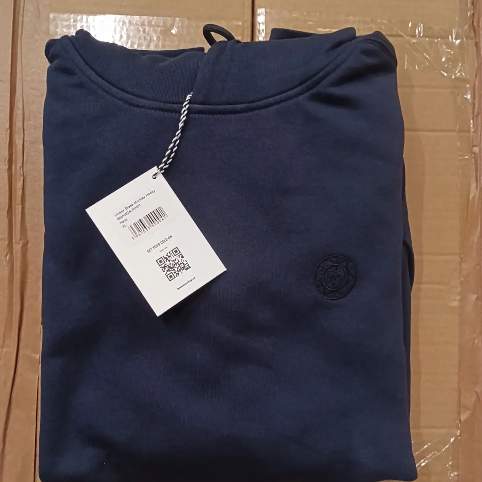 BRAND NEW BRASS MONKEY HOODIES - NAVY SIZE XL APPROXIMATELY 9