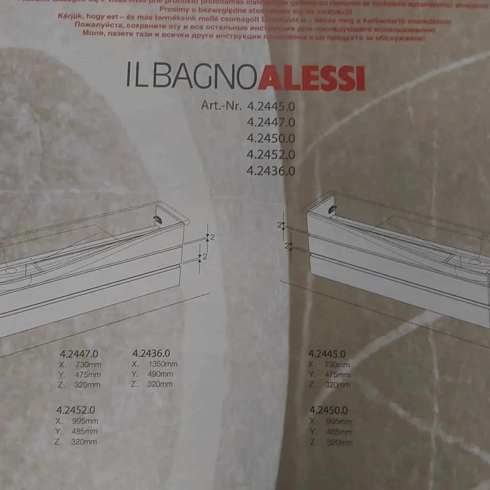 BOXED LAUFEN ILBAGNO ALESSI VANITY UNIT BASE 
